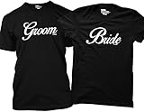 Groom, Bride - Wedding Marriage Matching Couple T-shirts