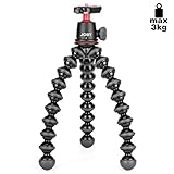 JOBY GorillaPod 3K Kit. Compact Tripod 3K Stand and Ballhead 3K for Compact Mirrorless Cameras or Devices up to 3K (6.6lbs). Black/Charcoal.