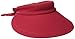 Scala Women's Deluxe Big Brim Cotton Visor with Bow, Red, One Size