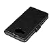 XYX Lumia 950 XL Case,[Black][Scrub Series] PU Leather Flip Folio Kickstand Wallet Case with Card Slots for Microsoft Lumia 950 XL