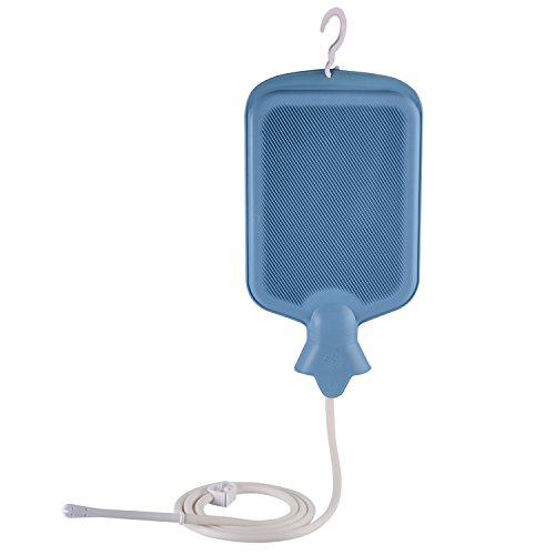 Perfect Reusable Enema Bag Kit and Hot Water Bottle Combination-Odorless Non-Toxic FDA Registered 2 Quart Blue - Thumbnail 2