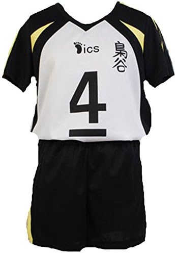 Caleshop High School Outfit Suit Uniform Kotaro Bokuto #4 Sportswear Shorts Top Cosplay Costume