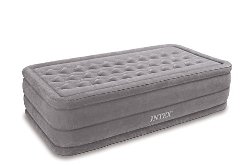 Intex Ultra Plush Airbed with Built-in Electric Pump, Twin, Bed Height 18″
