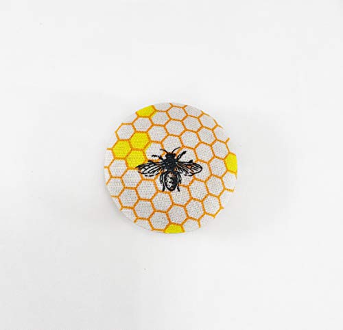 Honey Bee Drawer Knob Pulls Set of 4 / Cabinet/Nursery / Wood/Handles / Room Decor/Furniture Accessories/Kid's Room/Bees / Combs - Thumbnail 3
