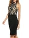 Meaneor Women's Sleeveless Vintage Floral Lace Midi Bodycon Cocktail Party Dress