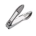 Hfun Fingernail Toenail Clipper with Curved Nail File, 3mm Wide Jaw Opening Zinc Alloy and Stainless Steel Nail Trimmer(Brown)