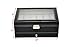 AUTOARK Leather 12 Watch Box with Jewelry Display Drawer Lockable Watch Case Organizer,Black,AW-001