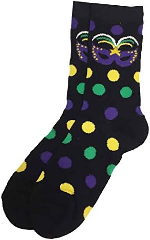 Women's Mardi Gras Mask Crew Sock