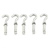 Yasorn M8 Open Cup Hook Screw Stainless Steel Expansion Heavy Duty Bolts Pack of 5