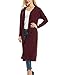 Meaneor Womans Long Sleeve Waterfall Open Front Maxi Cardigan w/ Hoodies