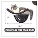 Scurrty Cat Shelf Curved Wall Mounted Cat Perch with 2 Different Mats Cat Wall Bed Modern Design Up to 35lb … (Black)