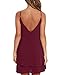 ZANZEA Womens Chiffon Dress Sexy Summer Beach Halter Short Dress Floral Print Casual Spaghetti Strap Mini SundressWine Red M