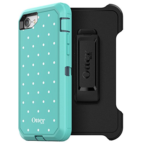 OtterBox DEFENDER SERIES Case for iPhone 8 & iPhone 7 (NOT Plus) - Frustration Free Packaging - MINT DOT (TEMPEST BLUE/AQUA MINT/MINT DOT GRAPHIC)