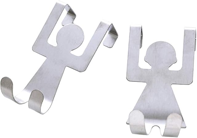 Yardwe Türhaken Edesltahl Mann Figur über Tür Kleider Haken ohne Bohren