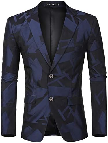 بدلة بدلة بدلة رسمية رسمية رسمية رسمية من Mage Male للرجال بمقاس نحيف مزخرف بزرين عند الصدر أنيقة للحفلات الراقصة Xx Large ازرق Amazon Ae