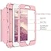 Casetego Compatible with iPhone 8 Case,iPhone 7 Case,Glitter Sparkle Bling Three Layer Heavy Duty Hybrid Sturdy Shockproof Protective Cover Case for Apple iPhone 8/7,Shiny Rose Gold