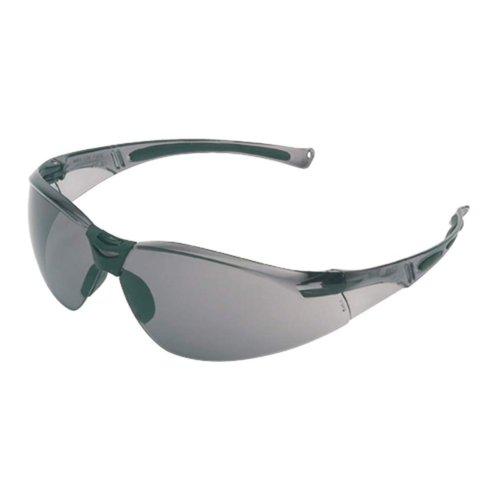 Honeywell 1015367 A800 Sporty Safety Eyewear Frame with Grey TSR Fog-Ban/Anti-Scratch Lens, Grey Frame, Soft Nosepiece for a Non-Slip Fit