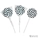 Navy Blue and White Swirl Lollipops Suckers (24 Pieces) Candy Buffets, Wedding Favors, Birthday Party Decorations
