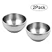 22oz Heavy Duty Metal Rice Cereal Bowls Disumos 304 Stainless Steel Serving Bowls Double Walled Ice Cream Soup Bowls Heat Insulated Mixing Bowls Set 2 Pack