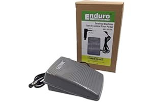 Babylock, Bernette, Bernina, Juki, Singer and Viking Sewing Machine Foot Pedal Replacement by Enduro – Variable Speed Foot Operated Control Pedal for Domestic and Imported Sewing Machines