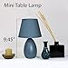Simple Designs LT2009-BLU-2PK Mini Egg Oval Ceramic Table Desk Lamp 2 Pack Set, Blue