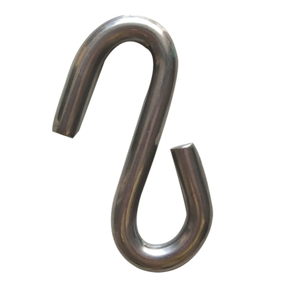 SYDARSYN 5 Pieces Stainless Steel S Hooks Heavy Duty Hammock S Hooks Utility Hanging Hooks for Garden Yard Swing Seat Hammock Chair Hardware