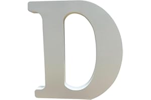 8inch/20cm Tall White Standing Wooden Letters, 0.8inch/2cm Thick Unfinished Wood Letters Wooden Alphabet Letters for DIY Craf