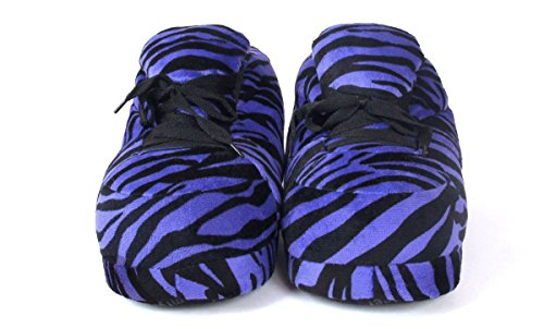 Happy Feet Snooki�s Purple Zebra Print Snooki Slippers