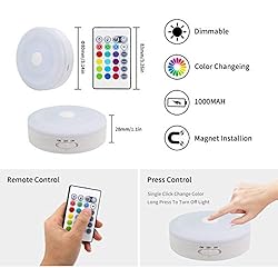 Bason Puck Lights with Remote,Under Cabinet led