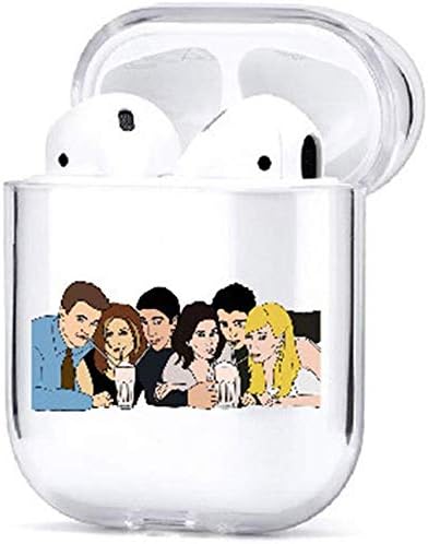 rolalo Friends TV Show Airpods 1&2 Case, Cute 3D Cartoon Character Silicone Airpod Cover Protective Shockproof Case Cover for Kids Teens(H11)