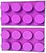 RETON 8-Cavity Round Silicone Mold for Soap, Cake, Bread, Cupcake, Cheesecake, Cornbread, Muffin, Brownie, and More (Round, 2 Pack)