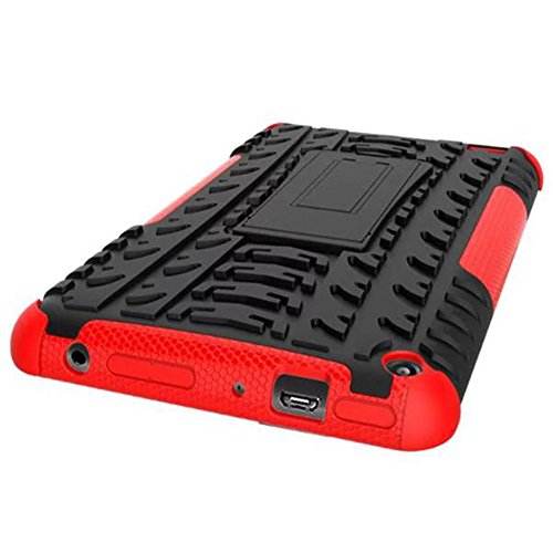 WensLTD Clearance! Rubber Shockproof Hybrid Hard Case Cover Stand Holder For Kindle Fire HD7 2015 (Red)