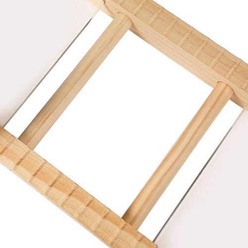 KAIU Vinyl Record Storage - Solid Wood with Crystal Clear Acrylic Holder - Premium Design (Natural, Mini Version)