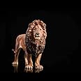 MMOS X JXK Lion Statue Wildlife for Home Decor, Durable Polyresin with Intricate Details, Animal Sculpture Gifts for Men Dad Birthday