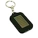 HDE 5x Emergency 3 LED Torch Flashlight Key Fob Solar Energy Power Keychain Lamp Light (Black)