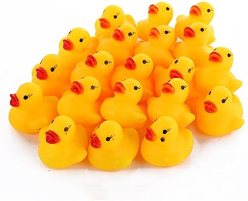 10pcs/lot Bath Toys Shower Water Floating Squeaky Rubber Ducks Bath Toys Children Water Swimming Funny Newborn Toy