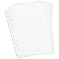 6 Ring A5 Binder Dividers - Clear Plastic Index Dividers with Tabs (6 Pack)