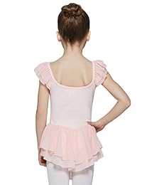 MdnMd - Camiseta de manga corta y volante para niña