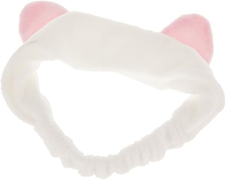 Magideal Haarband Stirnband Haarbander Haarschmuck Haarreifen Mit Katze Ohr Fur Gesichtswasche Make Up Weiss Amazon De Beauty