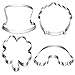 OUNONA 4pcs St.Patrick's Day Shamrock Cookie Cutters Set Non-stick Cookie Molds Cupcake Fondant Biscuit Moulds(Stainless Steel) (4pcs)