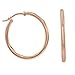 14K Gold 1 inch Diameter Round Hoop Earrings