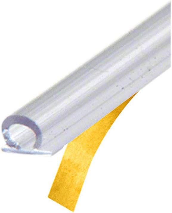 CRL Shower Door Translucent Vinyl Bulb Seal with Pre-Applied Tape for 5