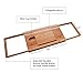 Everything Bamboo Bathtub Caddy Tray Featuring Extendable Sides, Glass Holder, Folding Mirror & Towel Holder