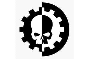 VISION GRAPHICS MAGNET Adeptus Mechanicus - Black On Red Magnetic Vinyl Sticker Decal Magnet 5"