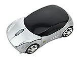 Welltop Wireless Mouse Computer Mice Car-shaped Game Mice 2.4Ghz Optical Mouse for pc Laptop Computer (Silver)