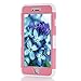 iPhone 6S Plus Case, iPhone 6 Plus Case, NOKEA Hybrid Heavy Duty Shockproof Full-Body Protective Case Ultra Slim Bumper Cover 3 in 1 Shield Soft TPU Hard PC Dual Layer Impact Protection (Pink Grey)