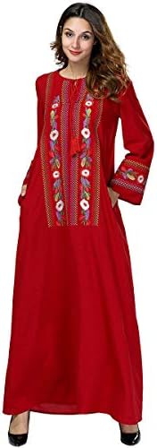Yuntown Women Kaftan Dress Elegant Muslim Turkish Robes Gown Maxi Dresses