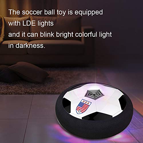 Hover Soccer Ball Kids Sport Toys Air Power Soccer 2 Goals Gift LED Light Up Hover Training Football Disk Indoor Outdoor Ball Games Boys Girls Age 2-14 Gift Christmas Birthday Holiday Toys New Year