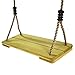 HAPPY PIE PLAY&ADVENTURE Nostalgic Children to Adult Wooden Hanging Swings Seat with 78'' Height Adjustable Pp Rope Per Side (2pc Pinewood) primary