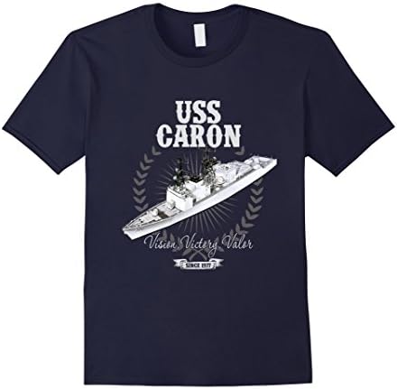 Mens USS Caron (DD-970) T-shirt 2XL Navy